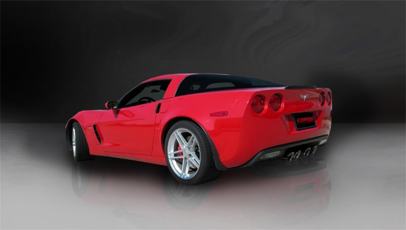 Corsa 06-13 Chevrolet Corvette C6 Z06 7.0L V8 Échappement sport noir à l'arrière