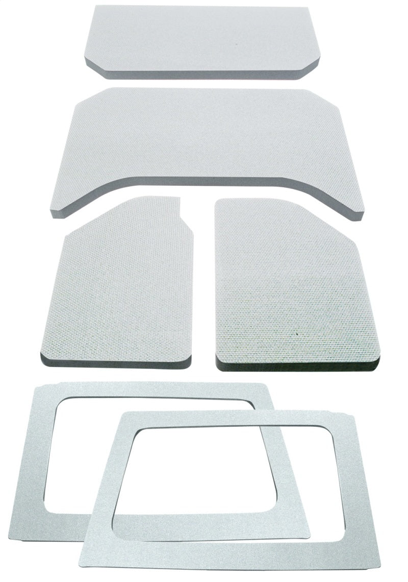 DEI 11-18 Jeep Wrangler JK 4-Door Boom Mat Complete Headliner Kit - 6 Piece - White