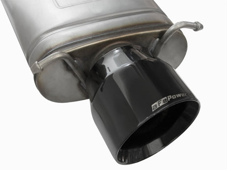 Système d'échappement double en acier inoxydable aFe Mach Force-Xp 3 pouces CB avec embouts noirs 09-15 Cadillac CTS-V
