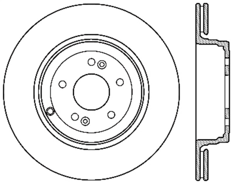 Rotor percé arrière gauche StopTech Power Slot 10-13 Hyundai Genesis Coupé Track et R-Spec