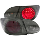 Feux arrière à LED ANZO 2003-2008 Toyota Corolla Rouge/Fumée