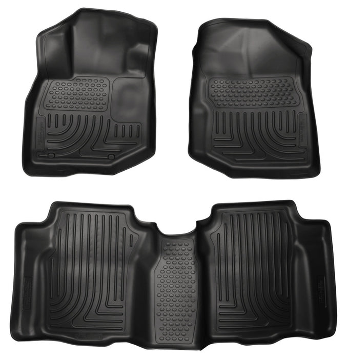 Revêtements de sol noirs Husky Liners 09-12 Honda Fit WeatherBeater Combo