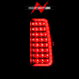Feu arrière à LED ANZO 2007-2014 Chevy Tahoe style planche noir avec lentille transparente