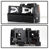 xTune 92-94 Blazer Full Size Corner/LED Bumper Headlights Black HD-JH-CCK88-LED-AM-BK-SET
