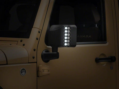 Rétroviseurs manuels à LED tout-terrain Raxiom 07-18 Jeep Wrangler JK avec clignotants