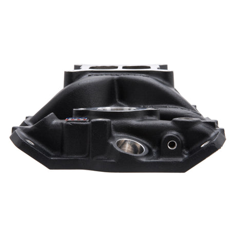 Collecteur d'admission Edelbrock Perf Eps SBC avec tube de remplissage d'huile et reniflard noir