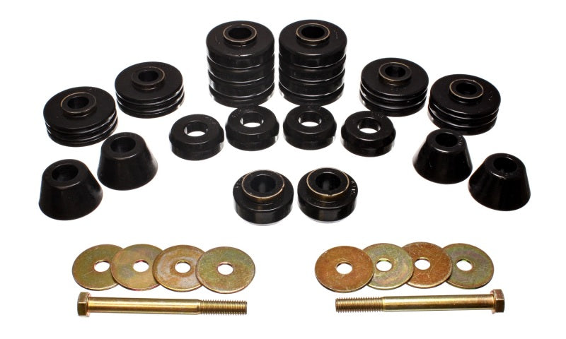 Ensemble de supports de carrosserie noirs Energy Suspension pour modèles 73-80 GM C/K-10/20/30 C/K1500/2500/3500