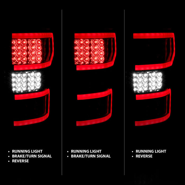 Feux arrière à LED ANZO 18-19 Ford F-150 chromés