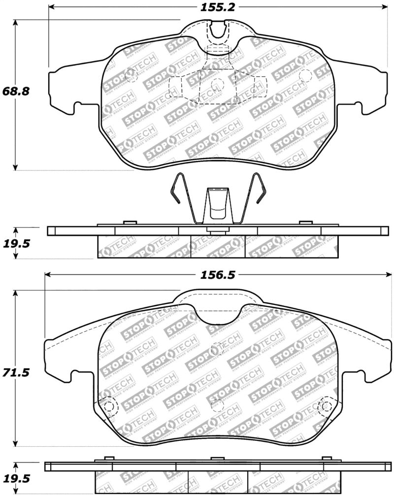 Plaquettes de frein StopTech 06-11 Saab 9-3 Street Select avec matériel - Avant