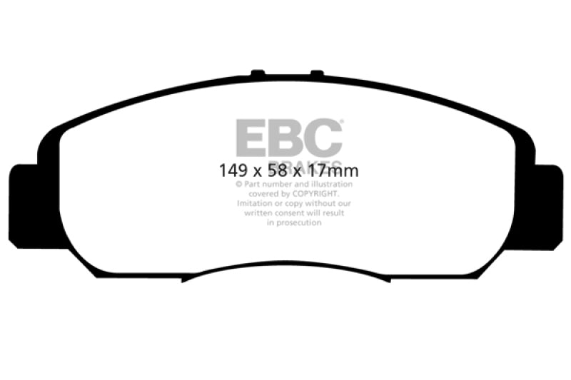 Plaquettes de frein avant EBC 06-11 Acura CSX (Canada) 2.0 Greenstuff