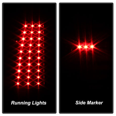 Feux arrière à LED Xtune Chevy Silverado 1500/2500/3500 99-02 Noir ALT-ON-CS99-LED-BK