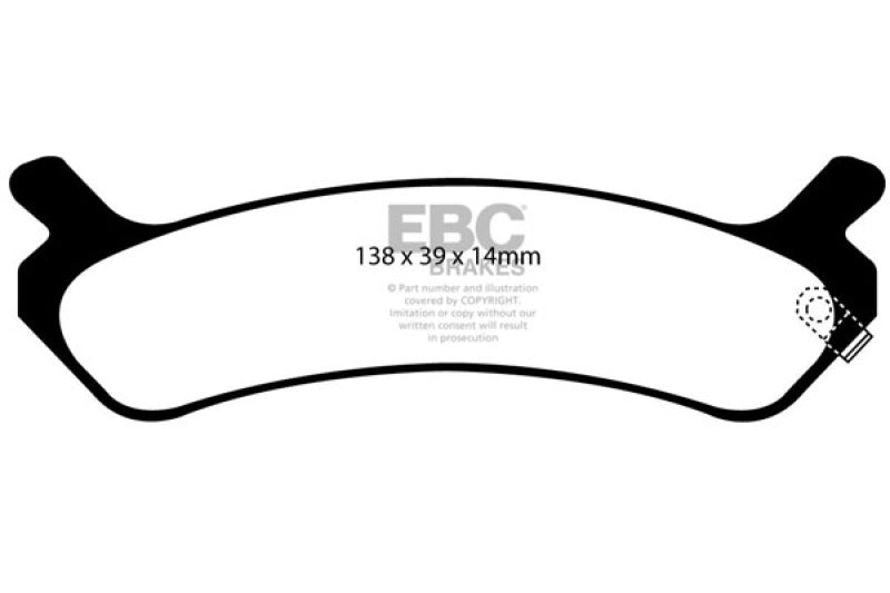 Plaquettes de frein arrière EBC Greenstuff pour Hyundai Sonata 2.0 92-94