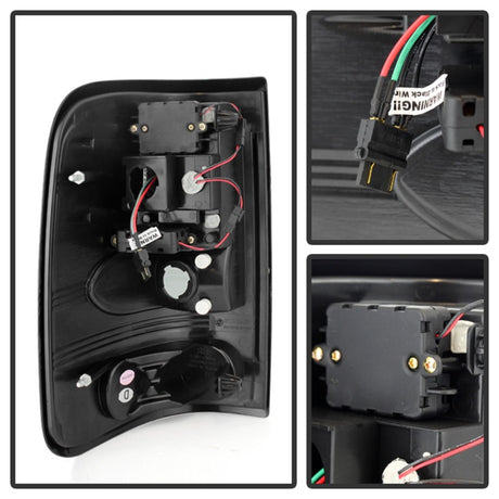 Feux arrière à LED Spyder Ford F150 Styleside 04-08 (ne convient pas aux modèles Heritage et SVT) Noir ALT-YD-FF15004-LED-BK