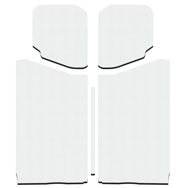 Tapis de protection pour toit de Jeep Wrangler JL 2 portes DEI 18-23 - 5 pièces - Blanc