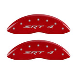 MGP 4 Caliper Covers Engraved Front Charger Engraved Rear RT Red finish silver ch