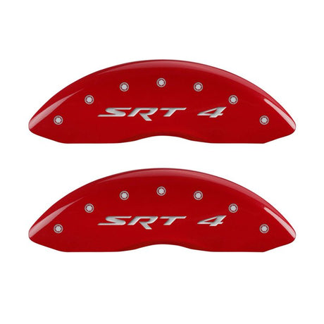 Couvre-étriers MGP 4 gravés Chargeur avant gravé Arrière RT Finition rouge argent ch