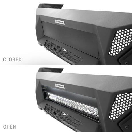 Pare-chocs avant Go Rhino 19-24 Ram 1500 (sauf Rebel/Warlock/TRX) Element avec barre d'alimentation - Tex. Blk