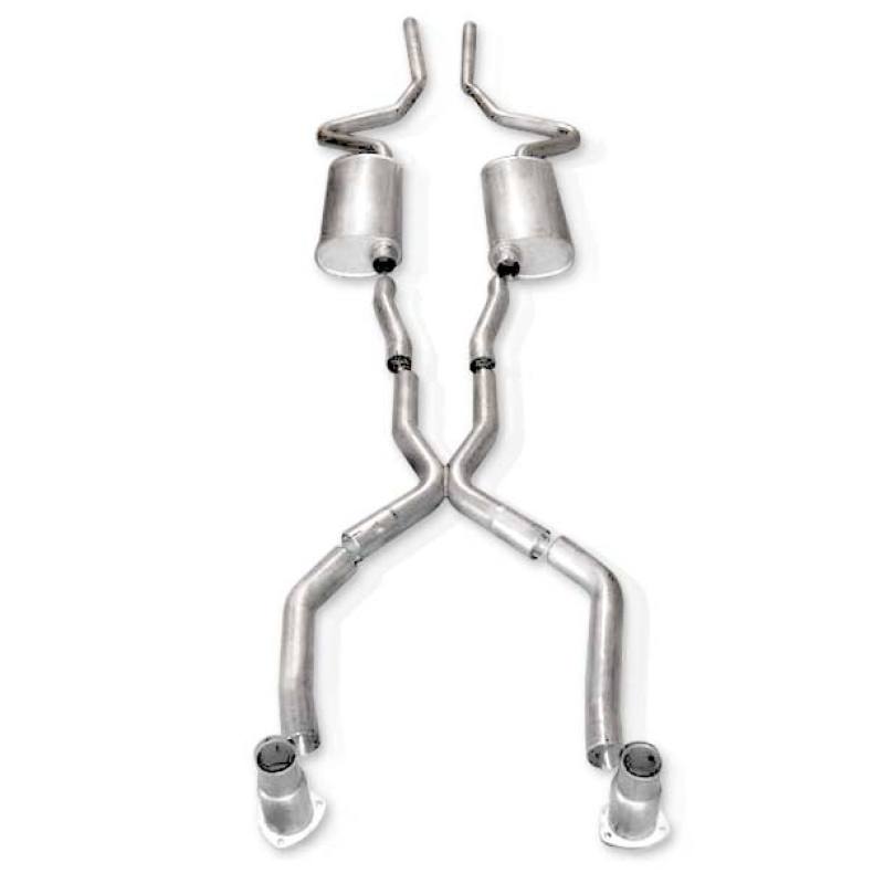 Échappement double en acier inoxydable de 2,5 pouces pour Chevy Chevelle Small/Big Block 1968-72