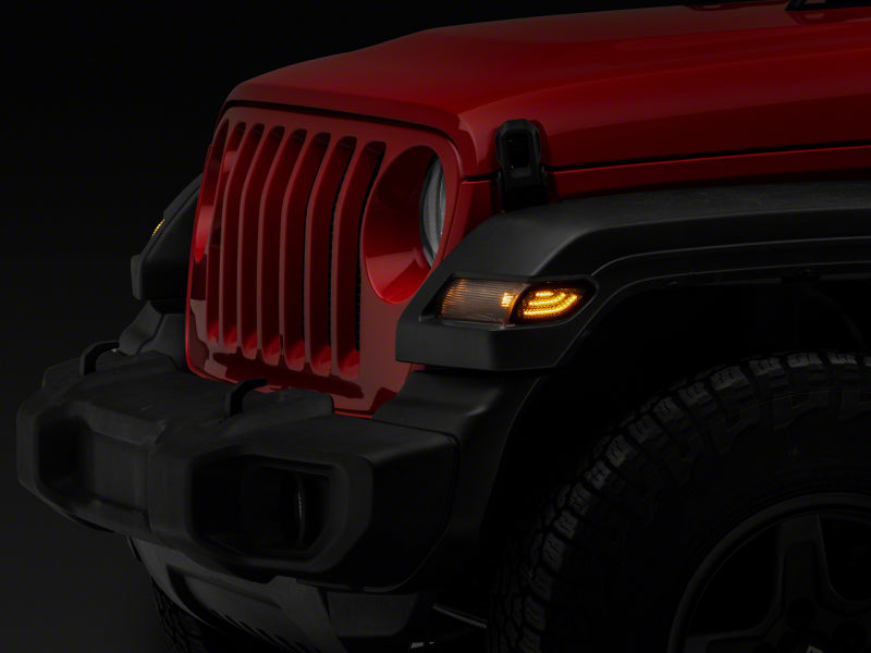 Feux de position latéraux à LED Raxiom 18-23 Jeep Wrangler JL Axial Series - Fumés