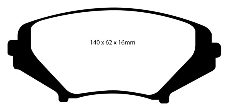 Plaquettes de frein avant Redstuff EBC 03-12 Mazda RX8 1.3 Rotary (suspension standard)