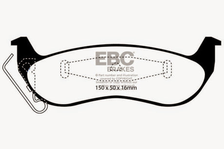 Plaquettes de frein arrière Redstuff EBC 03+ Ford Crown Victoria 4.6