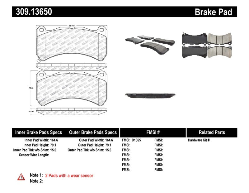 Plaquettes de frein avant StopTech Performance pour Lexus IS F 08-09