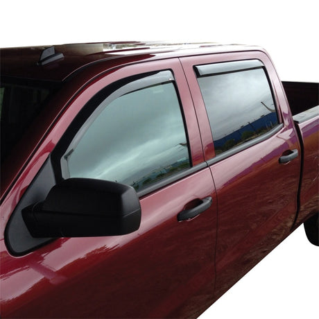 Déflecteur d'air Westin 2014-2018 Chevy Silverado 1500 Crew Cab Wade 4 pièces - Fumé