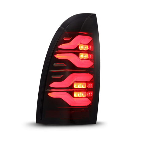 Feux arrière à LED AlphaRex 05-15 Toyota Tacoma LUXX noir/rouge avec lumière active/signal séquentiel
