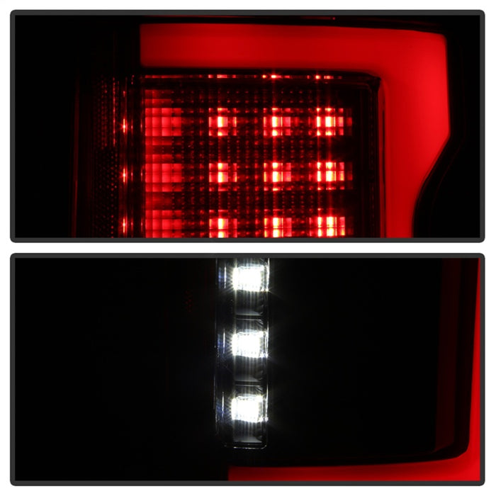 Feux arrière à LED Spyder 15-17 Ford F-150 (avec angle mort) - Fumée noire (ALT-YD-FF15015BS-LBLED-BSM)