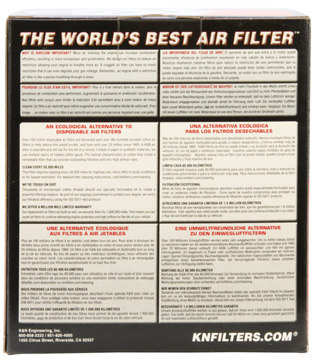 Filtre à air de rechange K&amp;N YAM FZ700/750/FZR750 85-88 TDM850 92-02