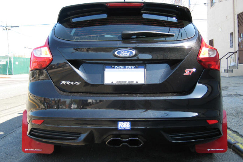 Garde-boue noir Rally Armor 12-19 Ford Focus ST / 16-19 RS avec logo rouge
