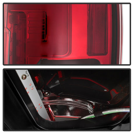 Feux arrière à LED uniquement pour Spyder 17-18 Ford F-250 SD (avec capteur d'angle mort) - Clr rouge (ALT-YD-FS17BS-LED-RC)