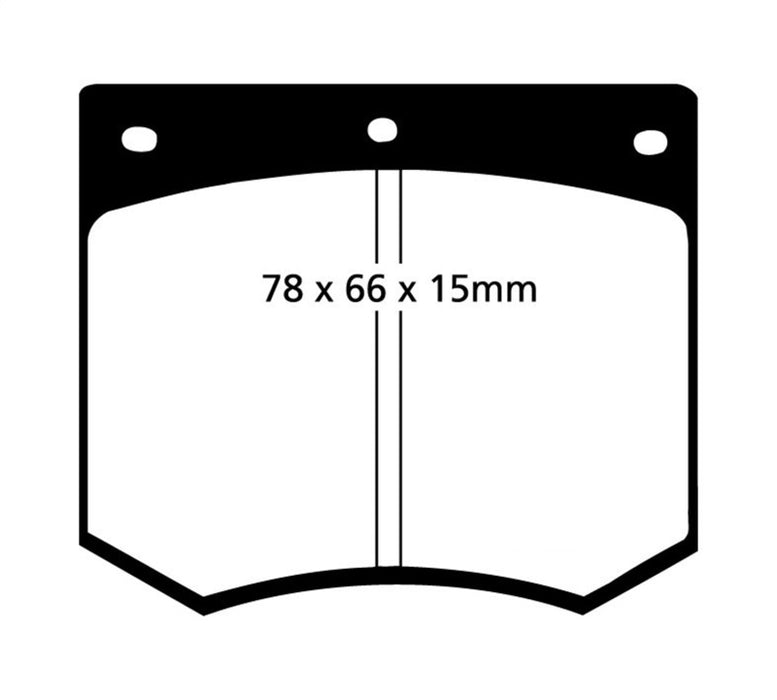 Plaquettes de frein avant EBC 75-86 Ac 3000 3.0 Yellowstuff