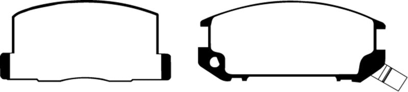 Plaquettes de frein arrière EBC 85-90 Toyota MR2 1.6 Redstuff