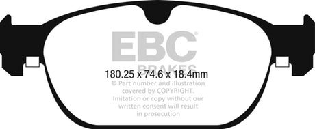 Plaquettes de frein avant EBC 16-17 Volvo XC90 Yellowstuff