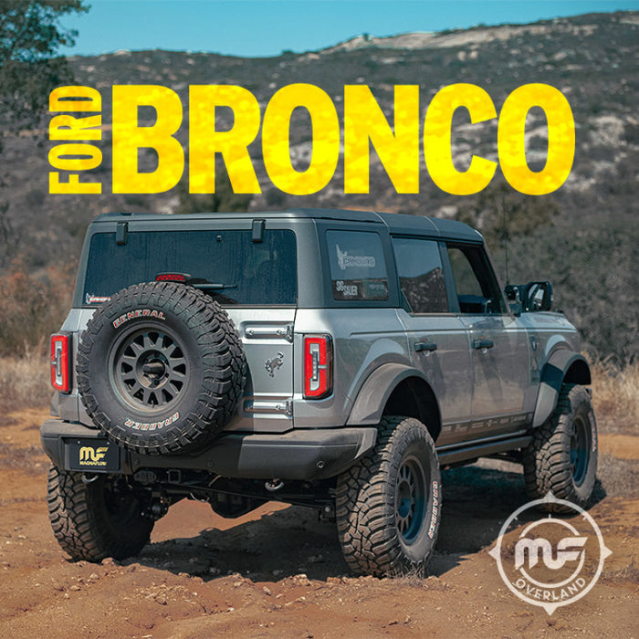 Échappement Cat-Back MagnaFlow 2021 Ford Bronco Overland Series avec sortie simple droite pour conducteur - Sans embout