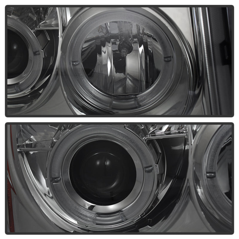 Phares de projecteur Spyder Jeep Grand Cherokee 05-07 LED Halo LED Smke PRO-YD-JGC05-HL-SMC