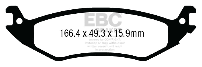 Plaquettes de frein arrière EBC 04-07 Ford Econoline E150 4.6 Yellowstuff