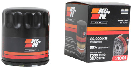K&amp;N 04-18 Chevrolet Aveo 1.6L L4 / 04-16 Chevrolet Tornado 1.8L L4 Filtre à huile à visser