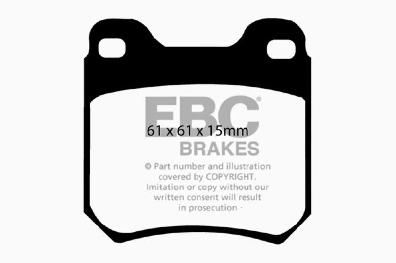 Plaquettes de frein arrière EBC 98 Saab 9-3 2.0 Turbo Yellowstuff