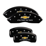 Couvre-étriers MGP 4 gravés avant et arrière Chevy Racing Finition noire argent ch
