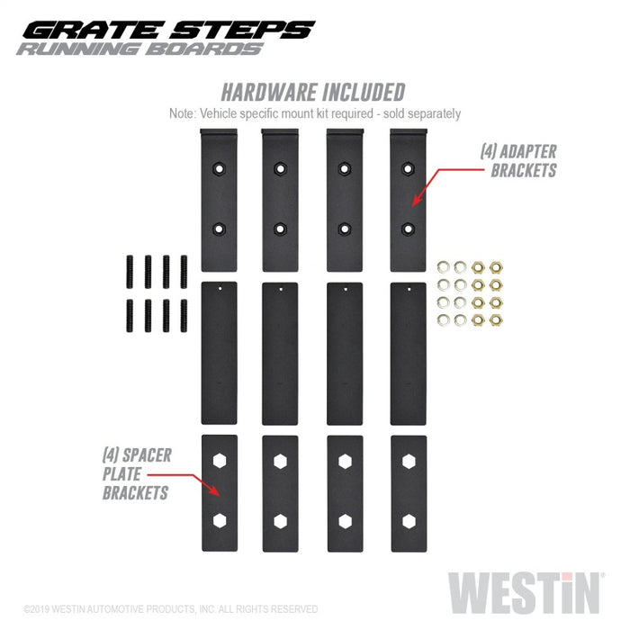 Marchepieds Westin Grate Steps 54 po – Noir texturé