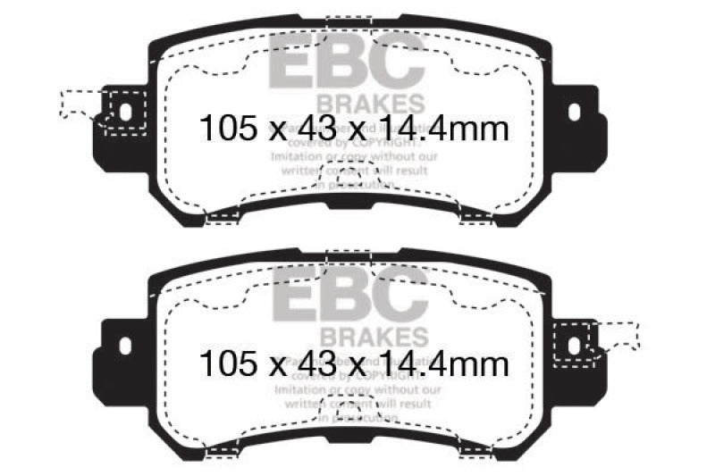 Plaquettes de frein arrière Redstuff EBC 12+ Mazda CX-5 2