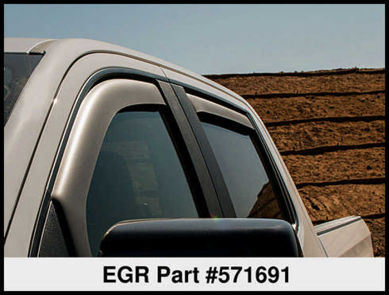 EGR 2019 Chevy 1500 Crew Cab In-Channel Window Visors - Dark Smoke