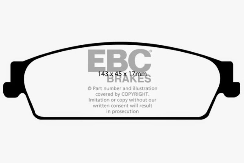 Plaquettes de frein arrière EBC Greenstuff pour Cadillac Escalade 6.0 Hybrid 09-14