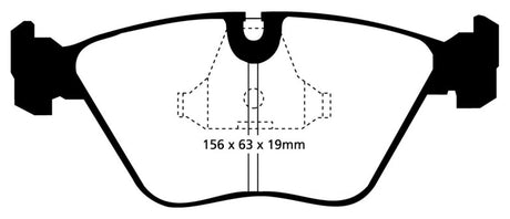Plaquettes de frein avant EBC 92-95 BMW M3 3.0 (E36) Yellowstuff