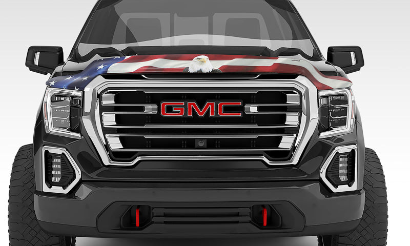 Protecteur de capot Premium Vigilante pour GMC Sierra 2500 HD Stampede 2015-2018 - Drapeau