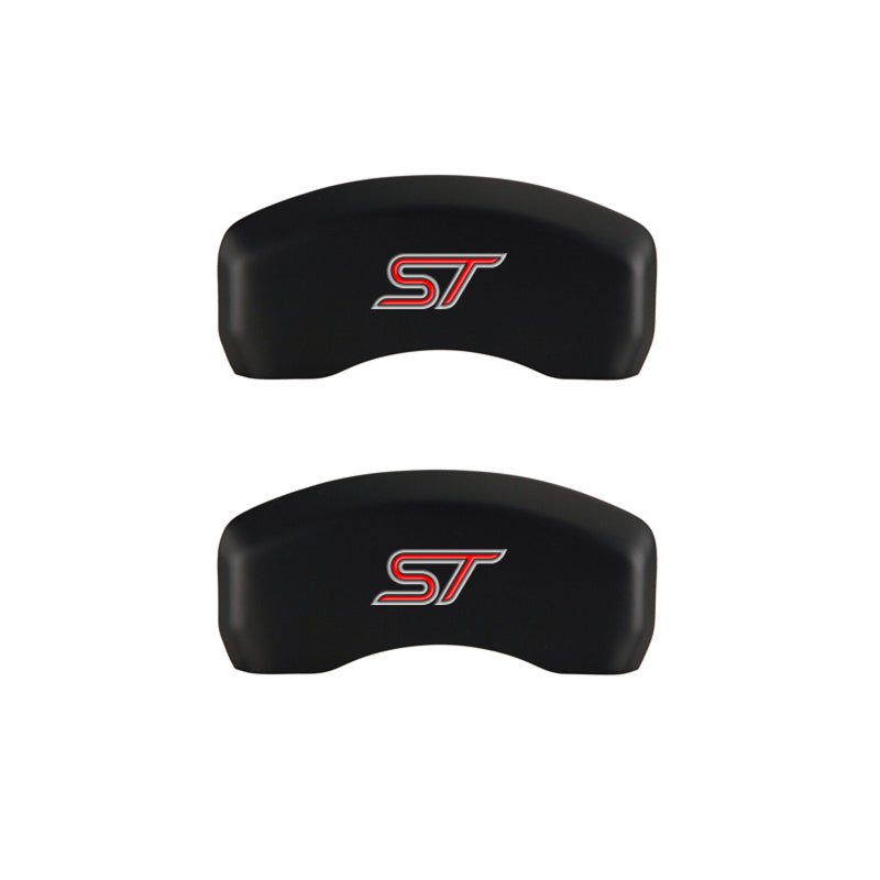 Couvre-étriers MGP 4 gravés à l'avant et à l'arrière sans boulons/finition rouge ST argent ch