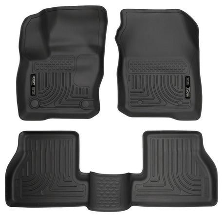 Revêtements de sol avant et de siège arrière Husky Liners 2016 Ford Focus Weatherbeater - Noir
