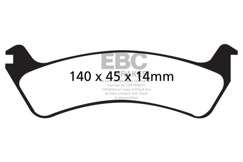 Plaquettes de frein arrière EBC 95-98 Ford Windstar 3.0 Ultimax2